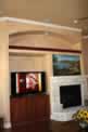 Mediterranean Mural above Fireplace, Faux Finish Walls and Shelf